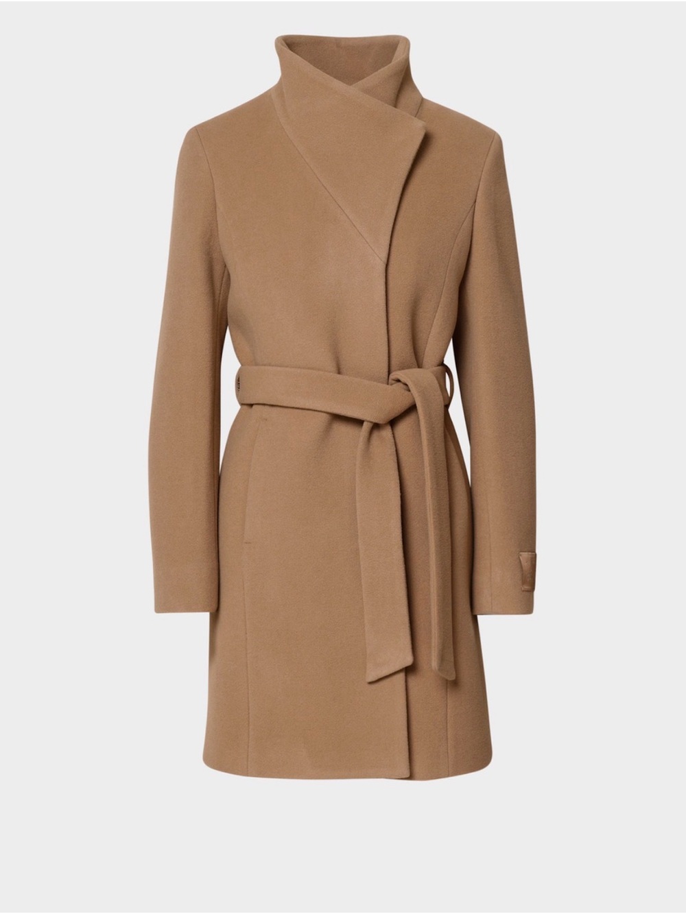 Aritzia Camel Wrap Belted Robe Coat